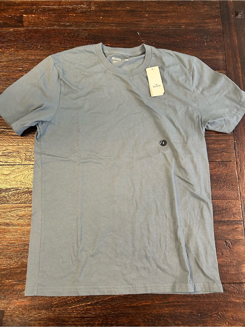 NWT Hollister Classic Fit Basic Crew Neck T-Shirt - Gray Blue